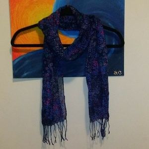 Purple Floral Scarf